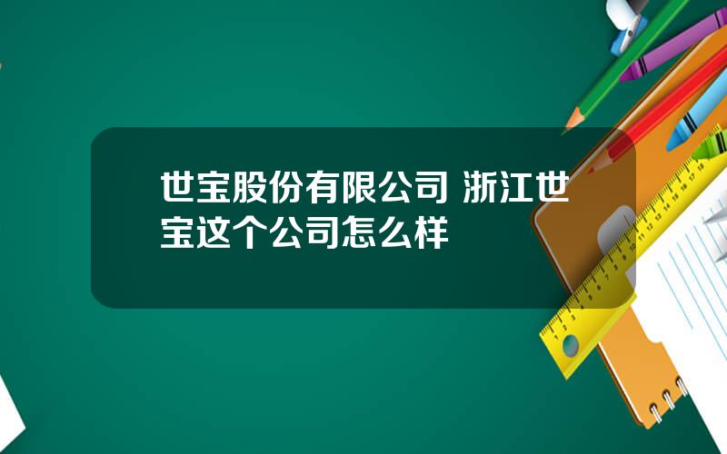 世宝股份有限公司 浙江世宝这个公司怎么样